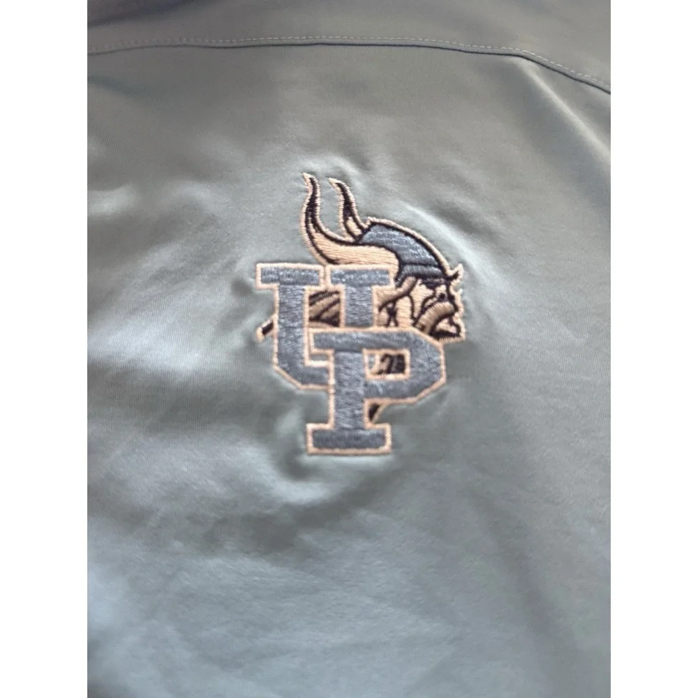 Adidas Golf Polo Shirt Blue Short Sleeve Men Sz‎ 2XL Union Pines HS Vikings Logo